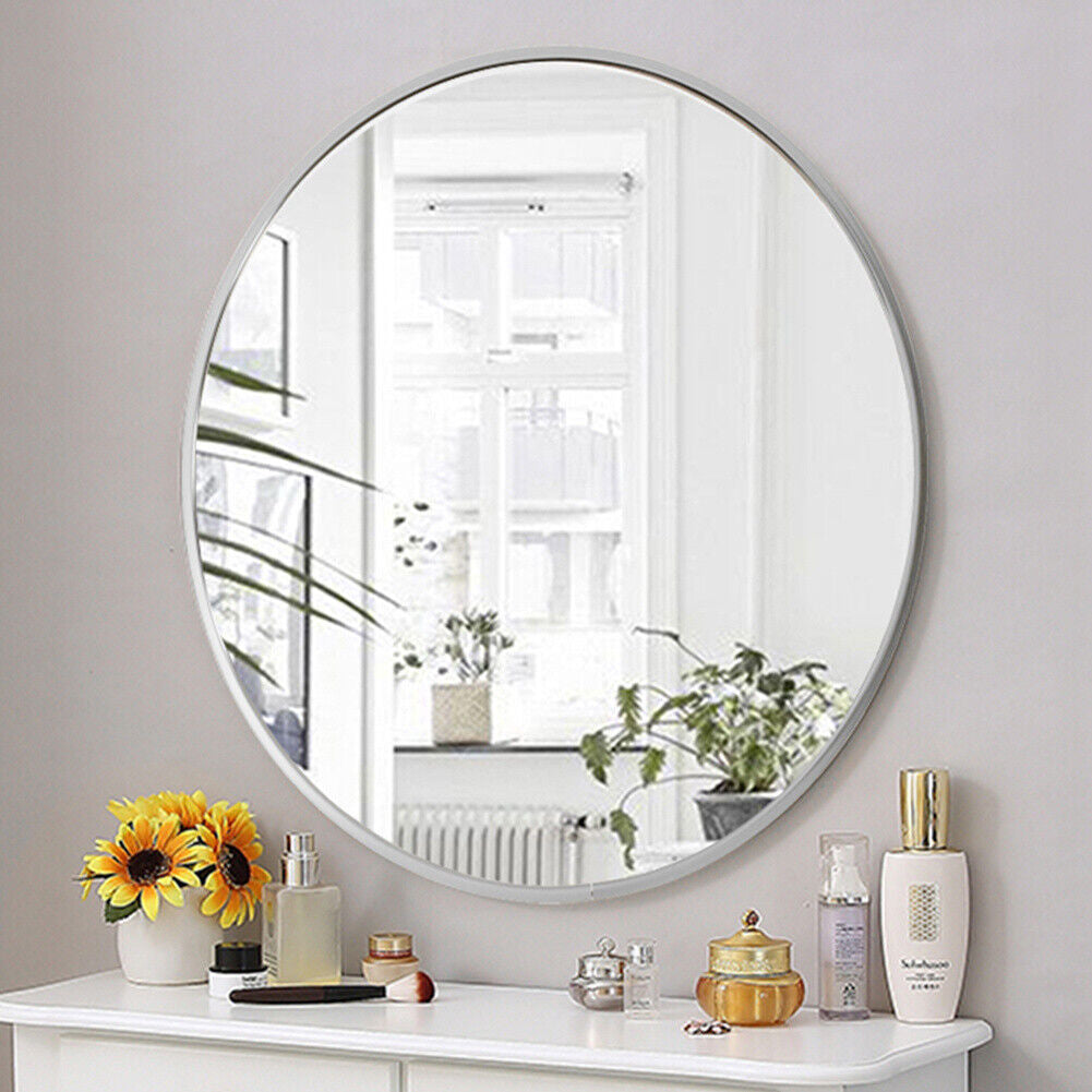 Large round Wall Mirror Bathroom Bedroom Makeup Dressing Circle Mirror UK