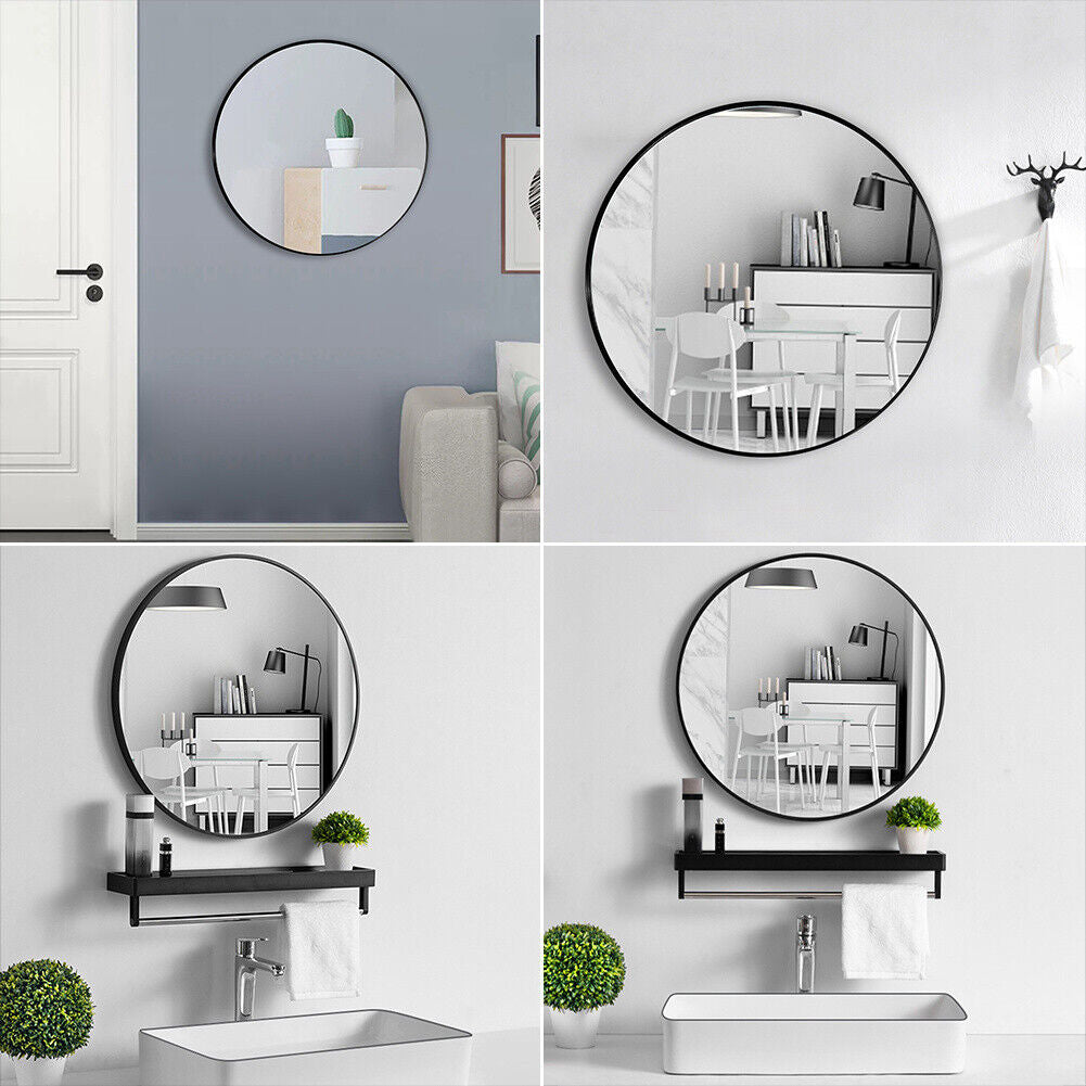 Large round Wall Mirror Bathroom Bedroom Makeup Dressing Circle Mirror UK
