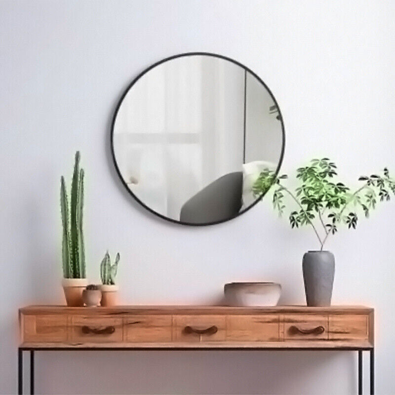 Large round Wall Mirror Bathroom Bedroom Makeup Dressing Circle Mirror UK