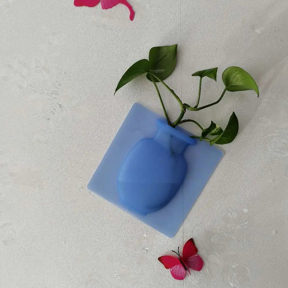 Creative Magic Vase Soft Wall Hanging Vase Bathroom Wall Vase Refrigerator Decal Bottle Water Culture Flower Silicone Vase