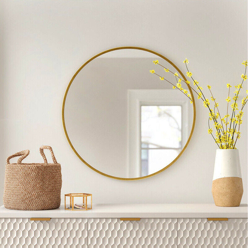 Large round Wall Mirror Bathroom Bedroom Makeup Dressing Circle Mirror UK
