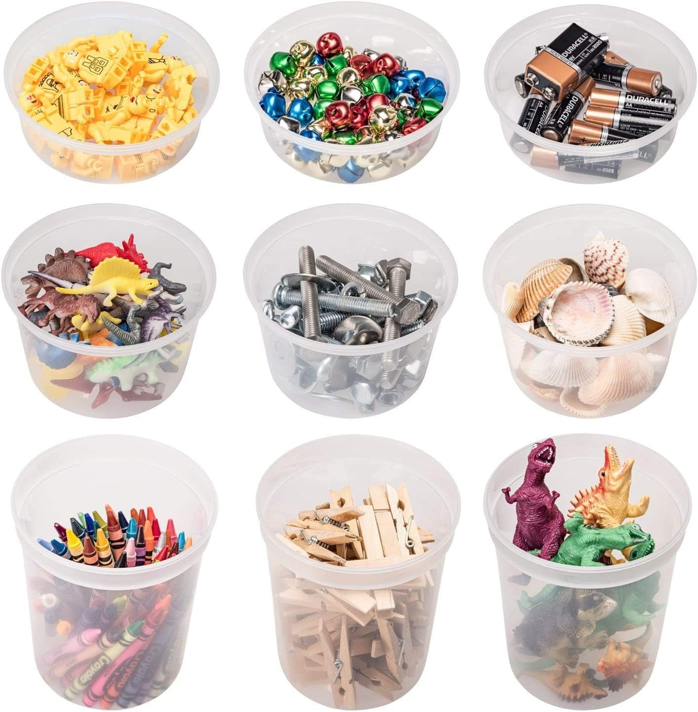 Food Storage Containers with Lids 8Oz, 16Oz, 32Oz Freezer Deli Cups Combo Pack, 70 Sets Bpa-Free Leakproof round Clear Takeout Container Meal Prep Microwavable (70 Sets - Mixed Sizes)