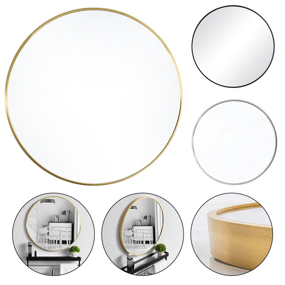 Large round Wall Mirror Bathroom Bedroom Makeup Dressing Circle Mirror UK