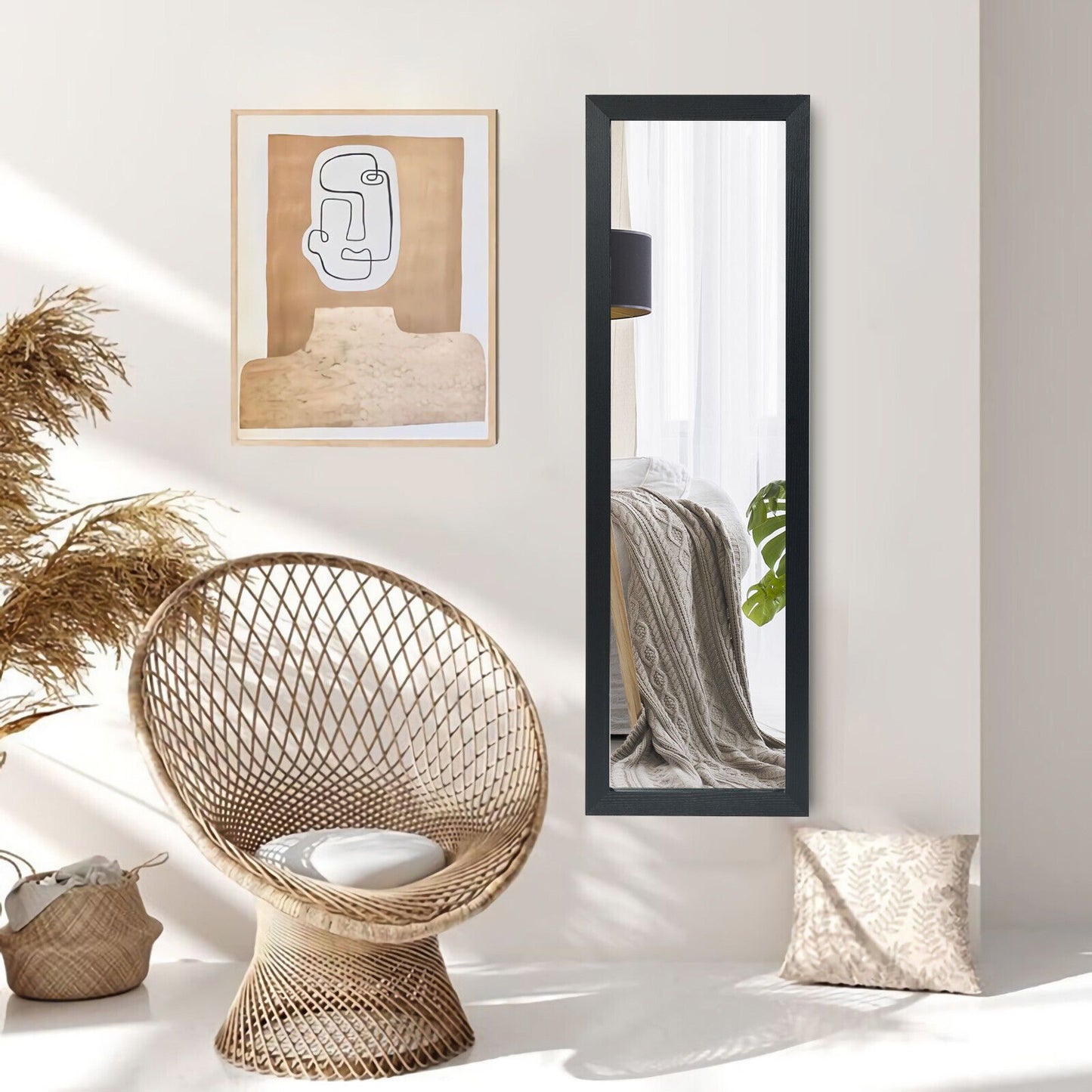 Full Body Mirror Wall Mounted Dressing Mirror for Bedroom