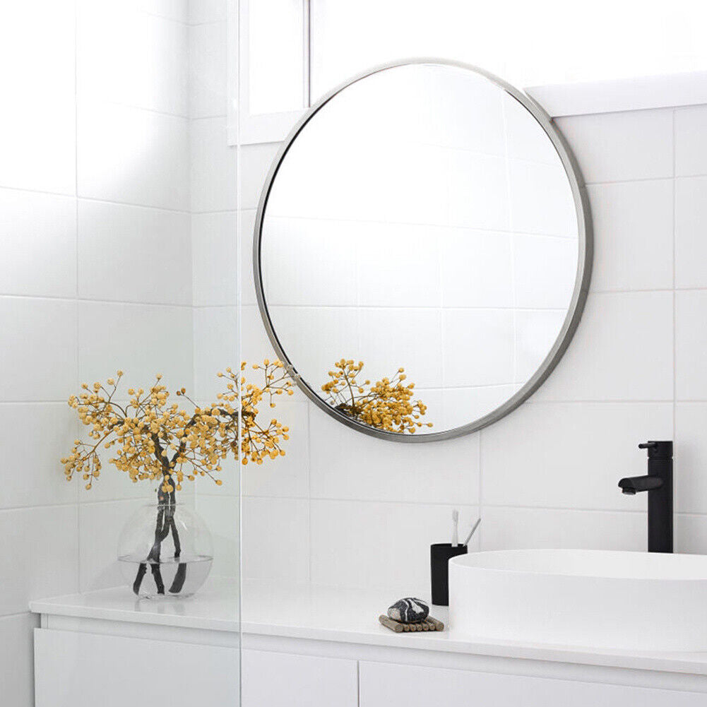 Large round Wall Mirror Bathroom Bedroom Makeup Dressing Circle Mirror UK