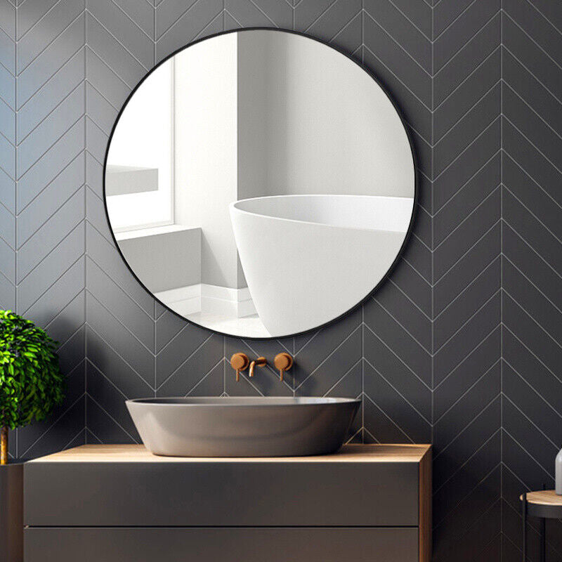 Large round Wall Mirror Bathroom Bedroom Makeup Dressing Circle Mirror UK