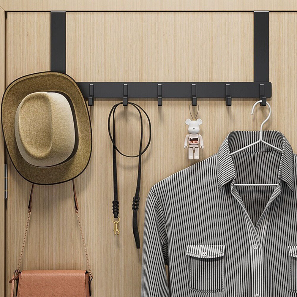 Over the Door Hanger 8 Hooks Home Bathroom Metal Rack for Clothes Towel Coat