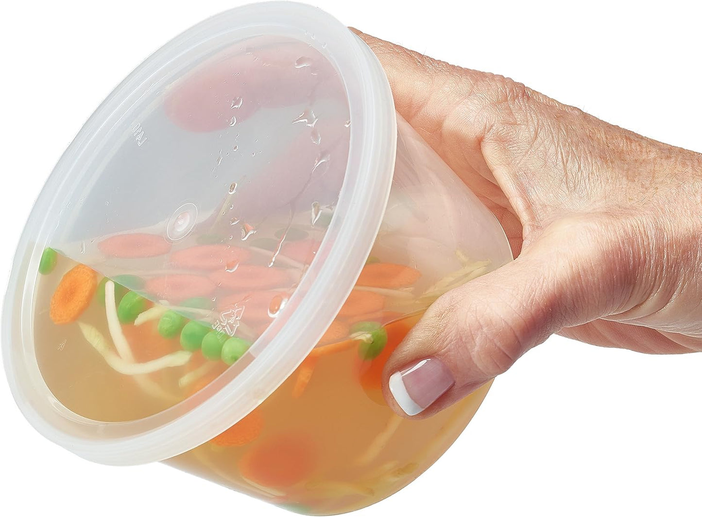 Food Storage Containers with Lids 8Oz, 16Oz, 32Oz Freezer Deli Cups Combo Pack, 70 Sets Bpa-Free Leakproof round Clear Takeout Container Meal Prep Microwavable (70 Sets - Mixed Sizes)