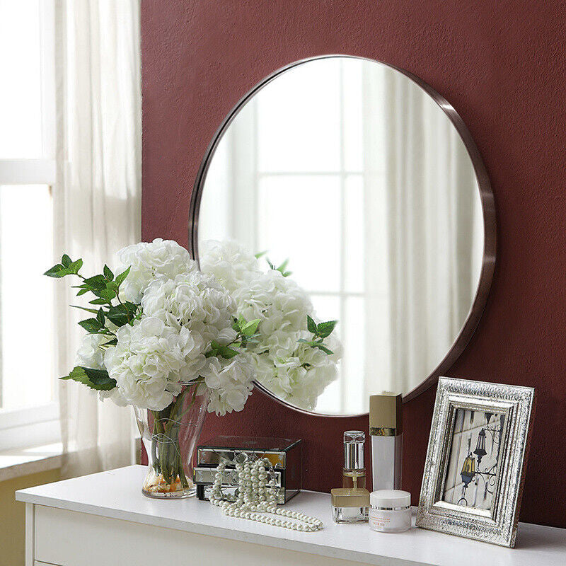 Large round Wall Mirror Bathroom Bedroom Makeup Dressing Circle Mirror UK