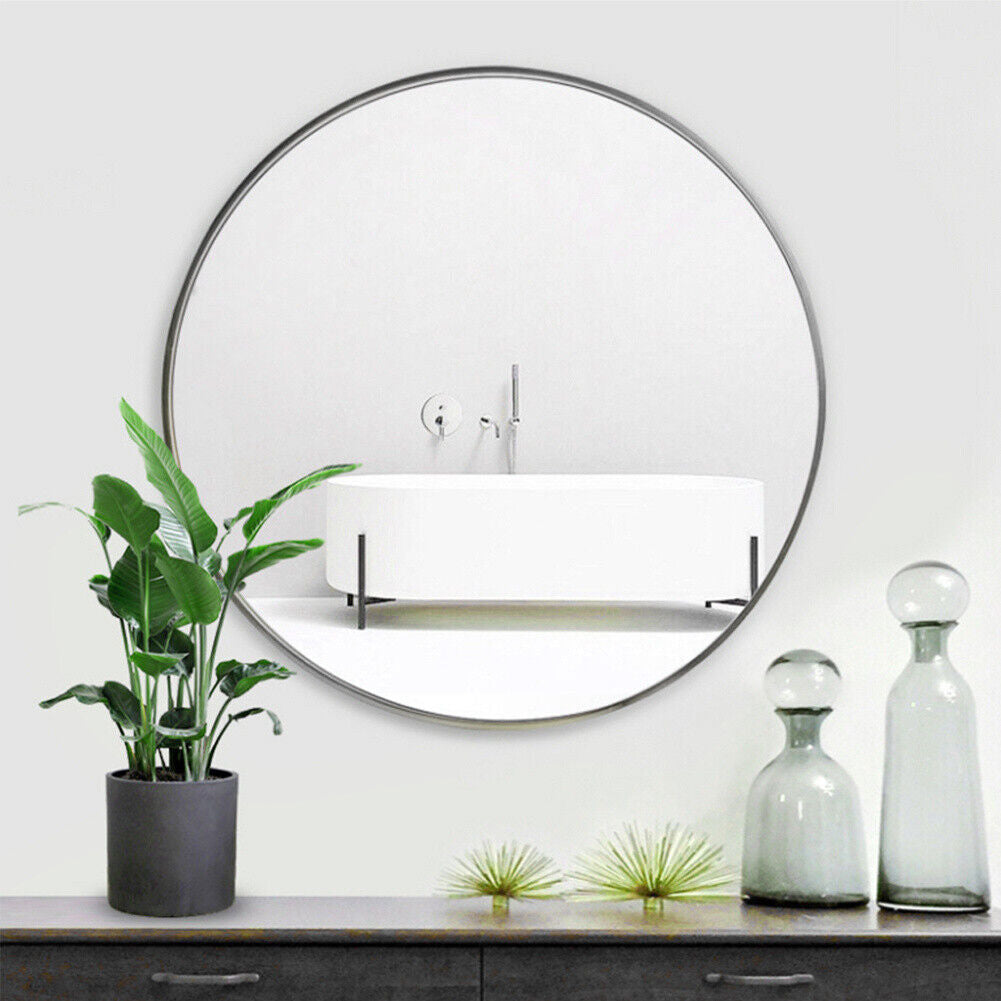 Large round Wall Mirror Bathroom Bedroom Makeup Dressing Circle Mirror UK