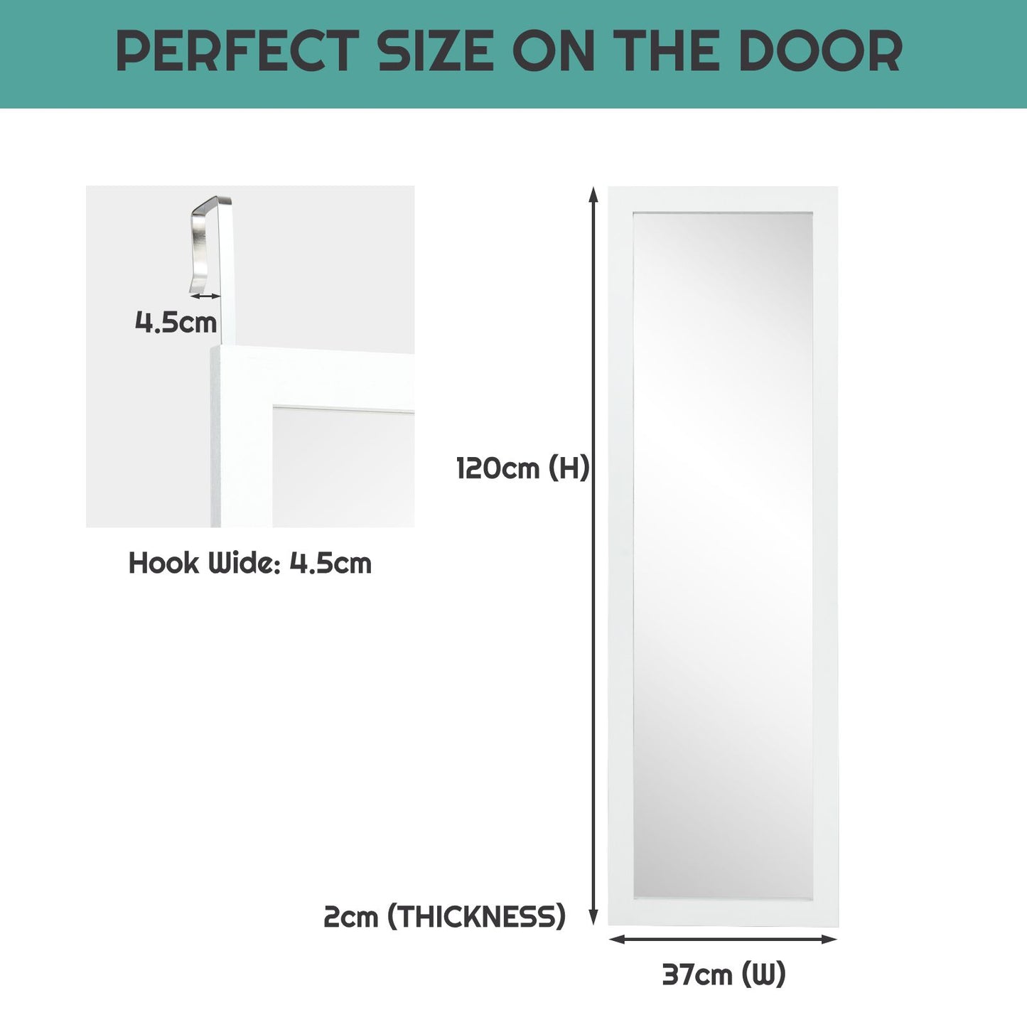 Full Body Mirror Wall Mounted Dressing Mirror for Bedroom