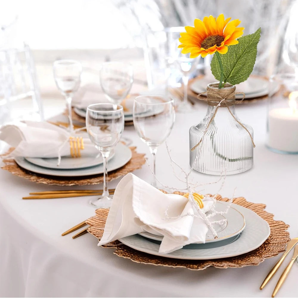 Small Plastic Flower Bud Vases Aesthetic Centerpieces Decorative Cylinder Vase Bulk for Wedding Home Table Decorations Flower