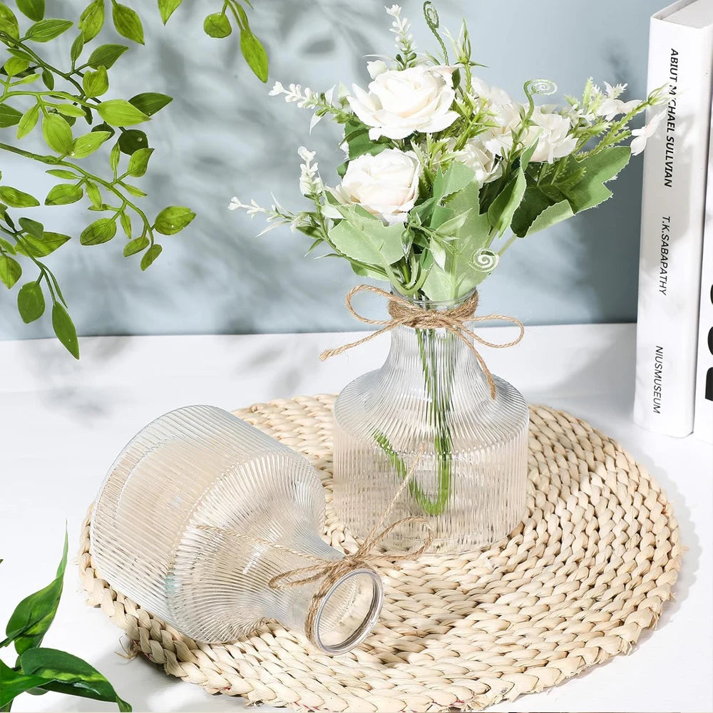 Small Plastic Flower Bud Vases Aesthetic Centerpieces Decorative Cylinder Vase Bulk for Wedding Home Table Decorations Flower