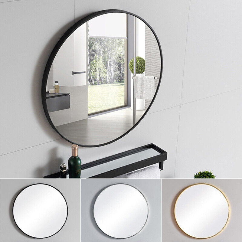 Large round Wall Mirror Bathroom Bedroom Makeup Dressing Circle Mirror UK