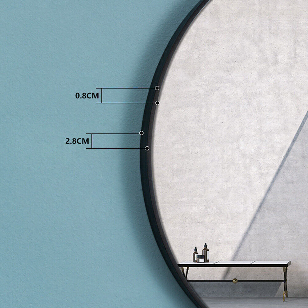 Large round Wall Mirror Bathroom Bedroom Makeup Dressing Circle Mirror UK