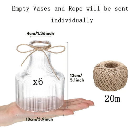 Small Plastic Flower Bud Vases Aesthetic Centerpieces Decorative Cylinder Vase Bulk for Wedding Home Table Decorations Flower