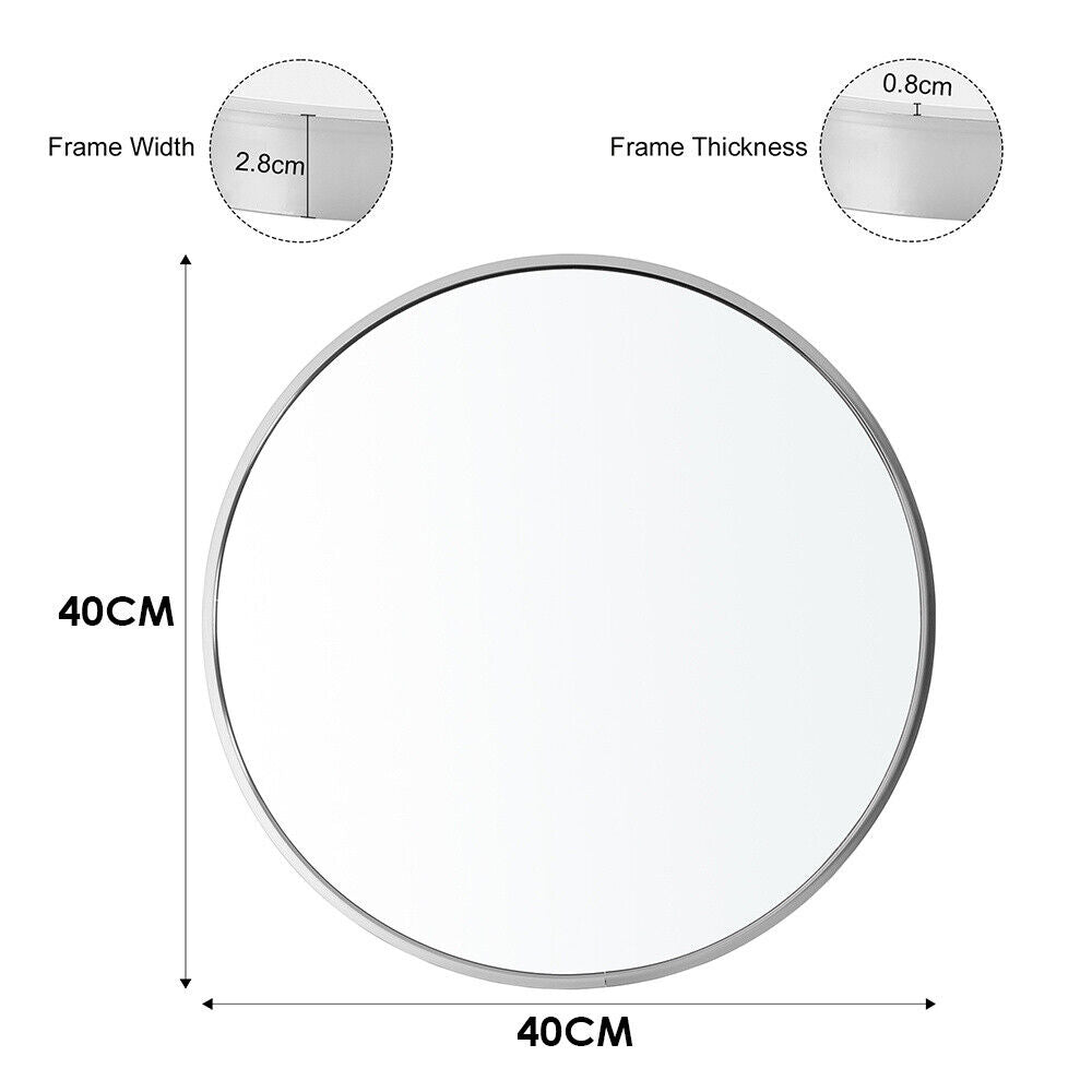 Large round Wall Mirror Bathroom Bedroom Makeup Dressing Circle Mirror UK