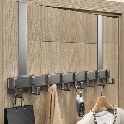 Over the Door Hanger 8 Hooks Home Bathroom Metal Rack for Clothes Towel Coat